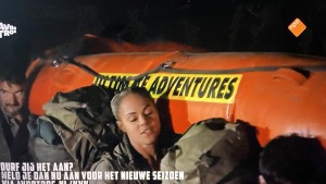 Dappere strijders tijdens TV programma Kamp van Koningsbrugge tijdens Boot Exercitie